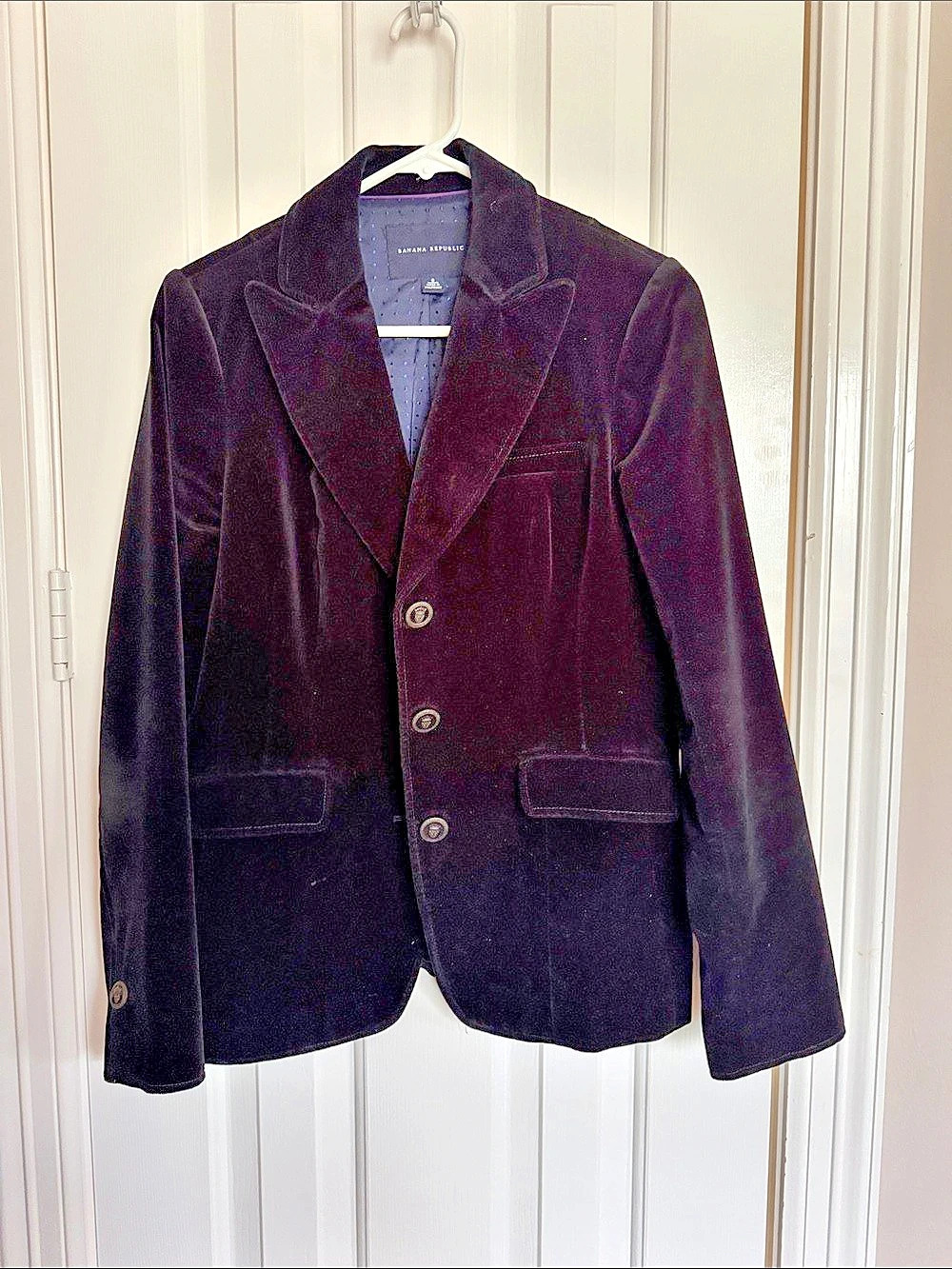 Banana Republic Black Velvet Blazer